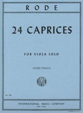 24 CAPRICES VIOLA SOLO cover